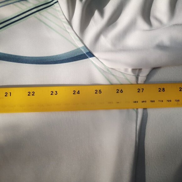 Ping Performance Men's Size XXL White w/ Green & Blue Pattern Golf / Polo Shirt - Picture 9 of 11